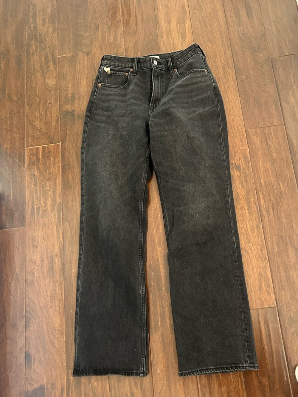 Abercrombie High-Rise 90’s Relaxed Size 26 Straight Black Jeans